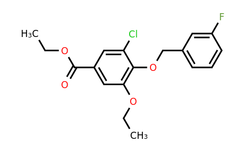 1706442-91-2 | Ethyl 3-chloro-5-ethoxy-4-((3-fluorobenzyl)oxy)benzoate