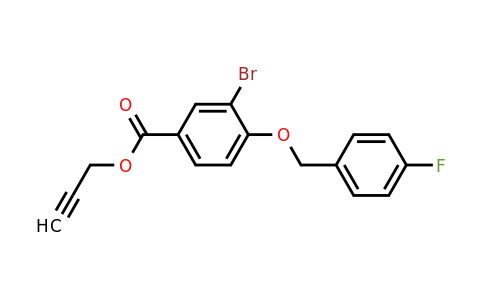 1706445-22-8 | Prop-2-yn-1-yl 3-bromo-4-((4-fluorobenzyl)oxy)benzoate