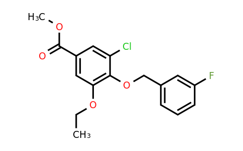 1706446-06-1 | Methyl 3-chloro-5-ethoxy-4-((3-fluorobenzyl)oxy)benzoate