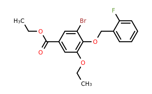 1706446-95-8 | Ethyl 3-bromo-5-ethoxy-4-((2-fluorobenzyl)oxy)benzoate