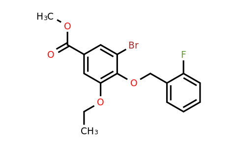 1706447-43-9 | Methyl 3-bromo-5-ethoxy-4-((2-fluorobenzyl)oxy)benzoate