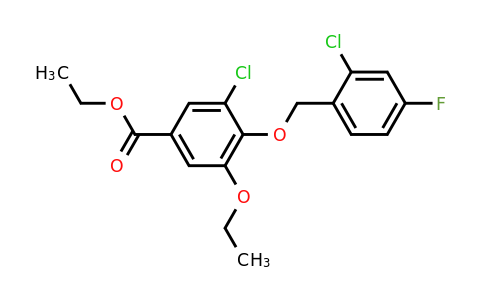 1706452-96-1 | Ethyl 3-chloro-4-((2-chloro-4-fluorobenzyl)oxy)-5-ethoxybenzoate