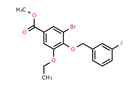 1706453-01-1 | Methyl 3-bromo-5-ethoxy-4-((3-fluorobenzyl)oxy)benzoate