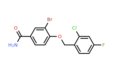 1706453-42-0 | 3-Bromo-4-((2-chloro-4-fluorobenzyl)oxy)benzamide