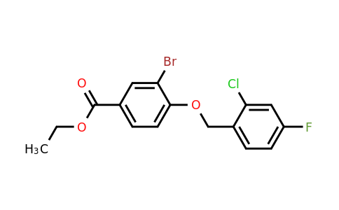 1706456-88-3 | Ethyl 3-bromo-4-((2-chloro-4-fluorobenzyl)oxy)benzoate