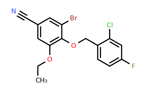 1706457-69-3 | 3-Bromo-4-((2-chloro-4-fluorobenzyl)oxy)-5-ethoxybenzonitrile
