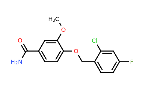 1706463-09-3 | 4-((2-Chloro-4-fluorobenzyl)oxy)-3-methoxybenzamide