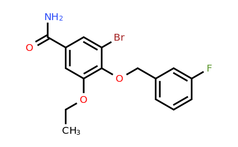 1706463-63-9 | 3-Bromo-5-ethoxy-4-((3-fluorobenzyl)oxy)benzamide