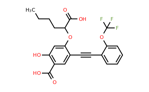 1772609-48-9 | 4-((1-Carboxypentyl)oxy)-2-hydroxy-5-((2-(trifluoromethoxy)phenyl)ethynyl)benzoic acid