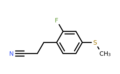 1781120-21-5 | 3-(2-Fluoro-4-(methylthio)phenyl)propanenitrile