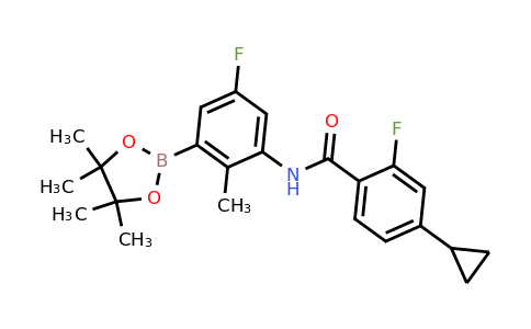 1787294-47-6 | 4-Cyclopropyl-2-fluoro-N-(5-fluoro-2-methyl-3-(4,4,5,5-tetramethyl-1,3,2-dioxaborolan-2-yl)phenyl)benzamide