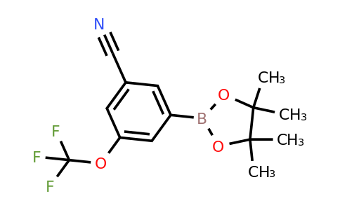 1803321-00-7 | 3-(4,4,5,5-Tetramethyl-1,3,2-dioxaborolan-2-yl)-5-(trifluoromethoxy)benzonitrile