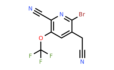 2-Bromo-6-cyano-5-(trifluoromethoxy)pyridine-3-acetonitrile