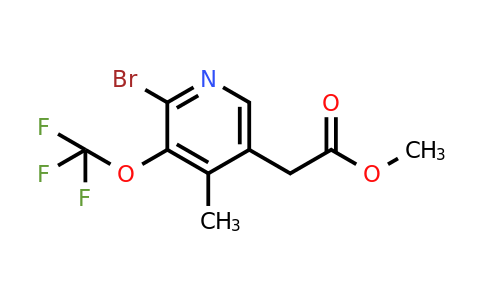 Methyl 2-bromo-4-methyl-3-(trifluoromethoxy)pyridine-5-acetate