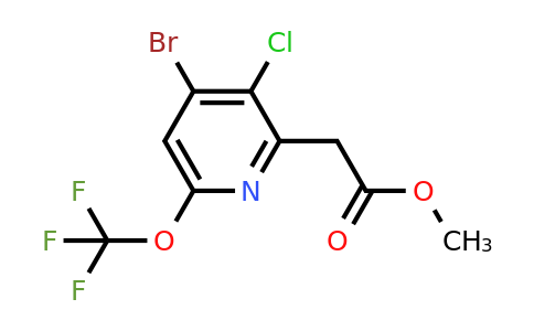 Methyl 4-bromo-3-chloro-6-(trifluoromethoxy)pyridine-2-acetate