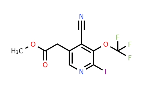 Methyl 4-cyano-2-iodo-3-(trifluoromethoxy)pyridine-5-acetate
