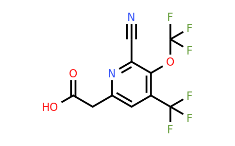 2-Cyano-3-(trifluoromethoxy)-4-(trifluoromethyl)pyridine-6-acetic acid