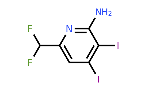 2-Amino-6-(difluoromethyl)-3,4-diiodopyridine
