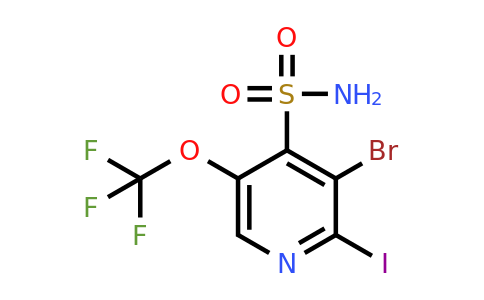 3-Bromo-2-iodo-5-(trifluoromethoxy)pyridine-4-sulfonamide