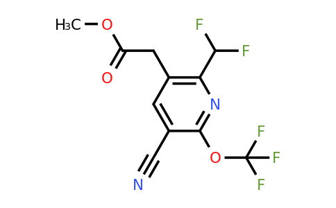Methyl 3-cyano-6-(difluoromethyl)-2-(trifluoromethoxy)pyridine-5-acetate