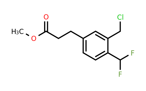 1803710-57-7 | Methyl 3-(3-(chloromethyl)-4-(difluoromethyl)phenyl)propanoate