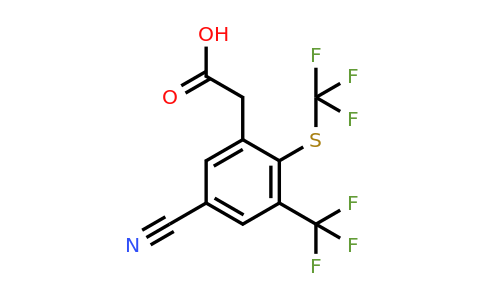 1803712-68-6 | 5-Cyano-3-trifluoromethyl-2-(trifluoromethylthio)phenylacetic acid