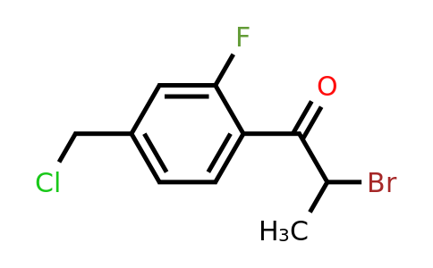 1803713-54-3 | 2-Bromo-1-(4-(chloromethyl)-2-fluorophenyl)propan-1-one