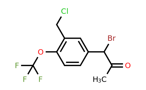 1803714-57-9 | 1-Bromo-1-(3-(chloromethyl)-4-(trifluoromethoxy)phenyl)propan-2-one