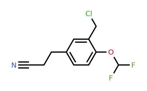 1803715-27-6 | 3-(3-(Chloromethyl)-4-(difluoromethoxy)phenyl)propanenitrile