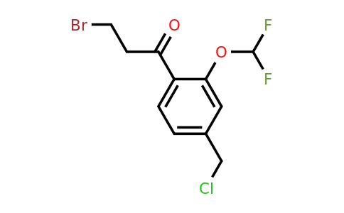 3-Bromo-1-(4-(chloromethyl)-2-(difluoromethoxy)phenyl)propan-1-one