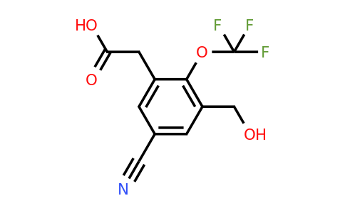 1803716-19-9 | 5-Cyano-3-hydroxymethyl-2-(trifluoromethoxy)phenylacetic acid