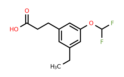 1803716-38-2 | 3-(Difluoromethoxy)-5-ethylphenylpropanoic acid
