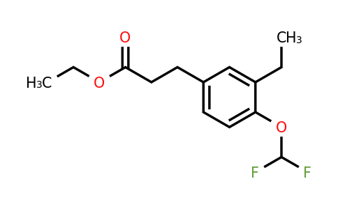 1803716-42-8 | Ethyl 4-(difluoromethoxy)-3-ethylphenylpropanoate