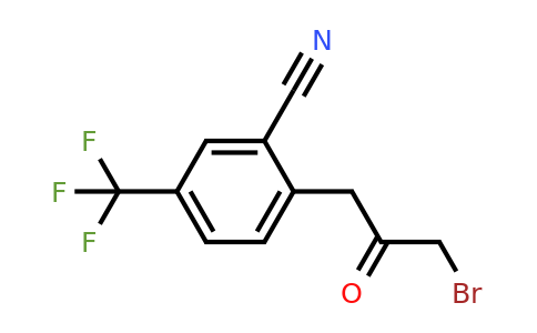 1803718-82-2 | 2-(3-Bromo-2-oxopropyl)-5-(trifluoromethyl)benzonitrile