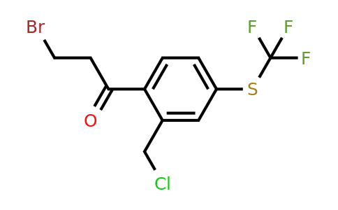 1803718-97-9 | 3-Bromo-1-(2-(chloromethyl)-4-(trifluoromethylthio)phenyl)propan-1-one