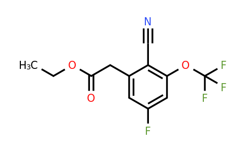 1803719-25-6 | Ethyl 2-cyano-5-fluoro-3-(trifluoromethoxy)phenylacetate