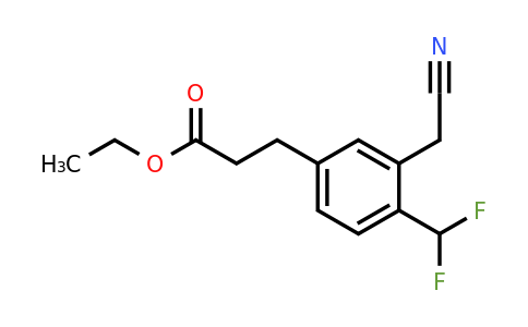 1803721-33-6 | Ethyl 3-(3-(cyanomethyl)-4-(difluoromethyl)phenyl)propanoate