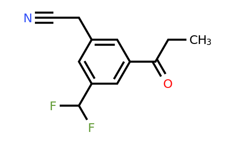 1803721-61-0 | 3-(Difluoromethyl)-5-propionylphenylacetonitrile