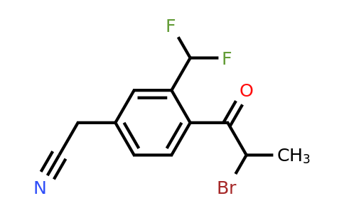 1803721-67-6 | 4-(2-Bromopropanoyl)-3-(difluoromethyl)phenylacetonitrile