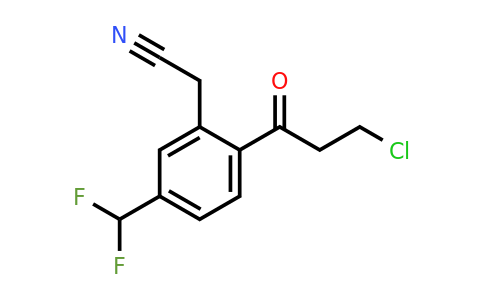 1803721-81-4 | 2-(3-Chloropropanoyl)-5-(difluoromethyl)phenylacetonitrile