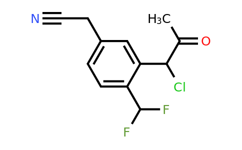 1803722-04-4 | 3-(1-Chloro-2-oxopropyl)-4-(difluoromethyl)phenylacetonitrile