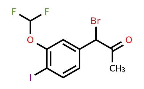 1803722-43-1 | 1-Bromo-1-(3-(difluoromethoxy)-4-iodophenyl)propan-2-one