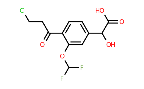1803723-09-2 | 4-(3-Chloropropanoyl)-3-(difluoromethoxy)mandelic acid
