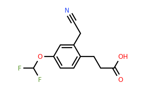 1803723-46-7 | 2-(2-Carboxyethyl)-5-(difluoromethoxy)phenylacetonitrile