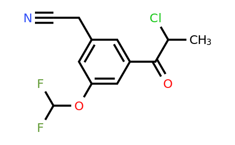 1803723-88-7 | 3-(2-Chloropropanoyl)-5-(difluoromethoxy)phenylacetonitrile