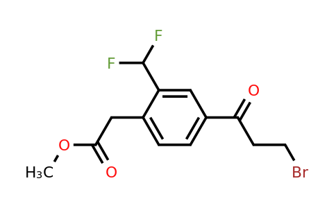 1803723-89-8 | Methyl 4-(3-bromopropanoyl)-2-(difluoromethyl)phenylacetate