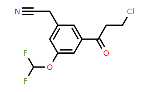 1803723-97-8 | 3-(3-Chloropropanoyl)-5-(difluoromethoxy)phenylacetonitrile
