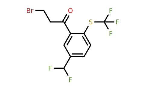 1803724-59-5 | 3-Bromo-1-(5-(difluoromethyl)-2-(trifluoromethylthio)phenyl)propan-1-one