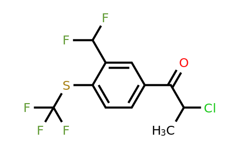 2-Chloro-1-(3-(difluoromethyl)-4-(trifluoromethylthio)phenyl)propan-1-one