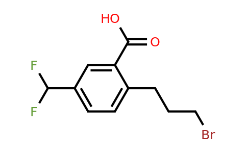 1803725-10-1 | 2-(3-Bromopropyl)-5-(difluoromethyl)benzoic acid